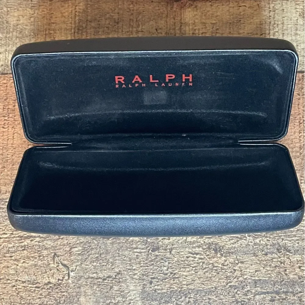 Ralph Lauren Black Eyeglasses Case Hard Clamshell Glasses Rectangle 6.75” x2.5”